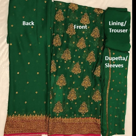 Woman's unstitched Pakistani Suit - Picture 2 of 2